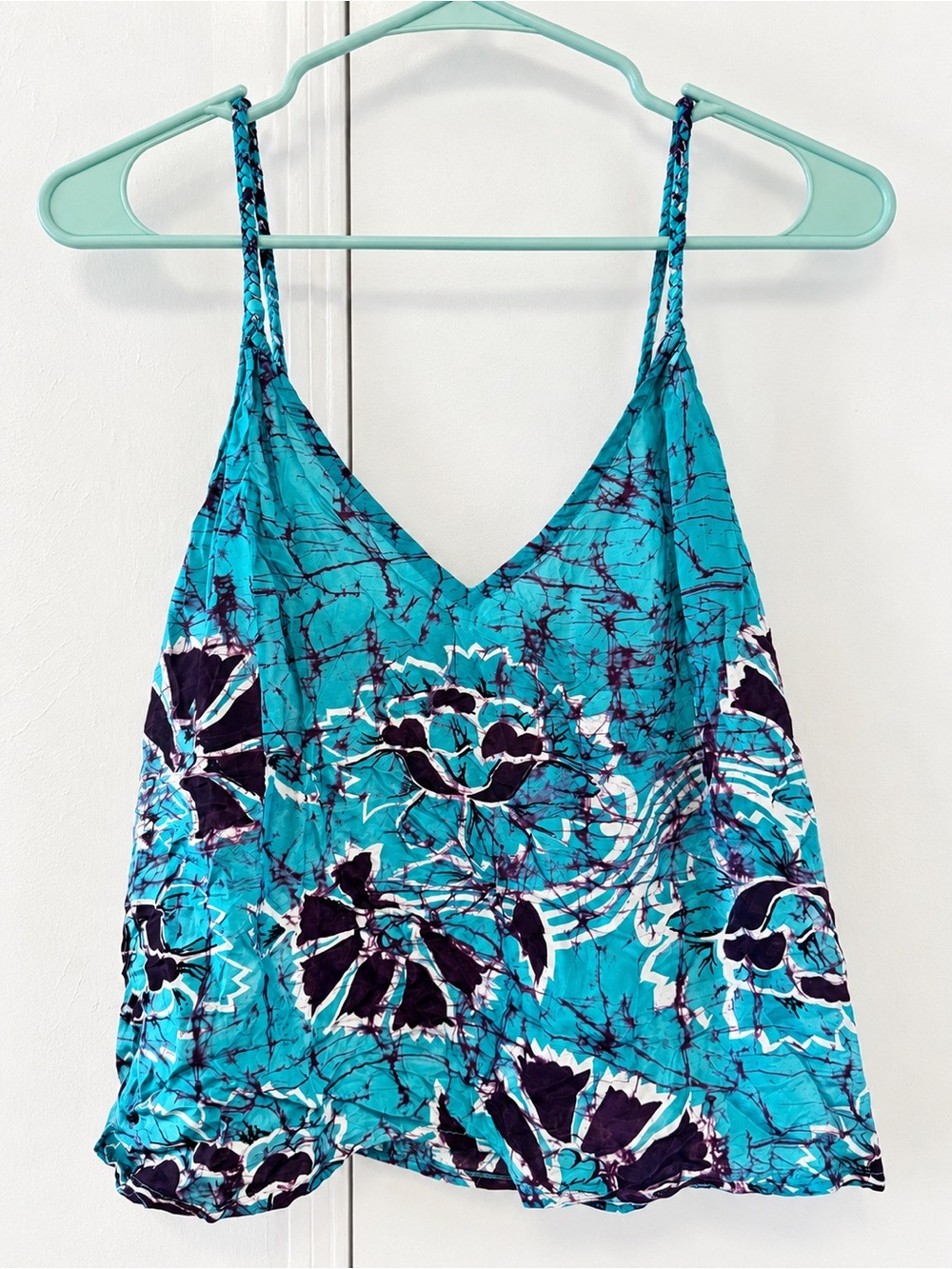 Rapsodia Top Braid Lotus Women Turquoise Size S - Sleeveless Tank Top -Like new
